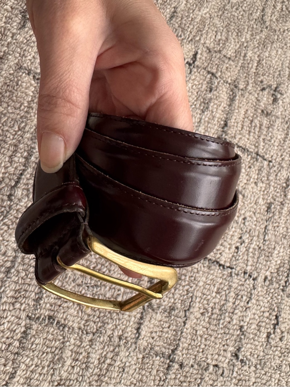 Vintage burgundy Coach Belt 38